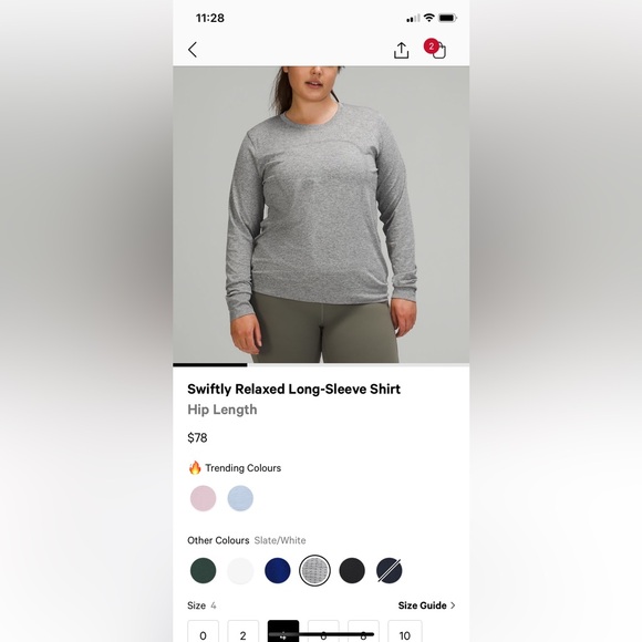 Brand new relaxed fit lululemon long sleeve - size 4 - Picture 5 of 6